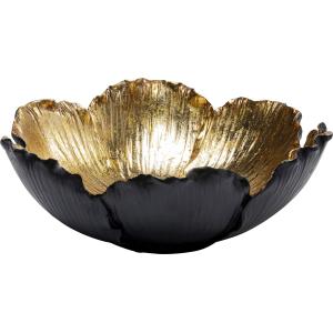 Deko Schale Flower Bloom Schwarz Gold Ø25cm