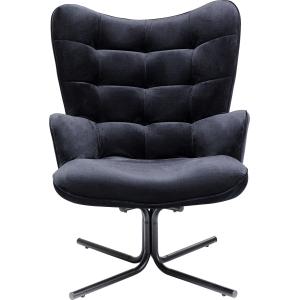 Drehsessel Oscar Velvet Schwarz
