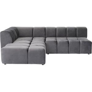 Ecksofa Belami Velvet Grau Links