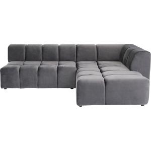Ecksofa Belami Velvet Grau Rechts