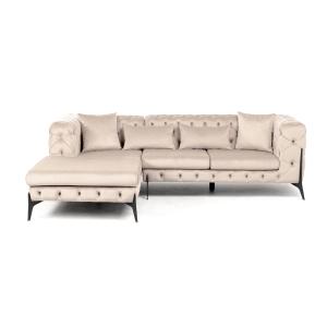 Ecksofa Bellissima Velvet Taupe Links