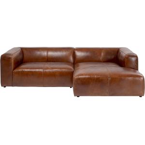 Ecksofa Cubetto Leder Braun 270x170cm