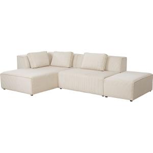 Ecksofa Infinity Ottomane Cord Creme Links