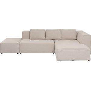 Ecksofa Infinity Ottomane Creme Rechts