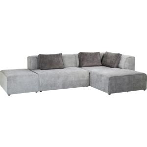 Ecksofa Infinity Ottomane Grau Rechts