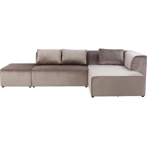 Ecksofa Infinity Velvet Taupe Rechts