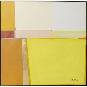 Gerahmtes Bild Abstract Shapes Gelb 113x113cm