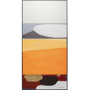 Gerahmtes Bild Abstract Shapes Orange 73x143cm