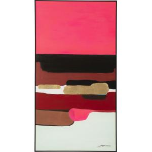 Gerahmtes Bild Abstract Shapes Pink 73x143cm