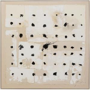 Gerahmtes Bild Creative Dots 120x120cm