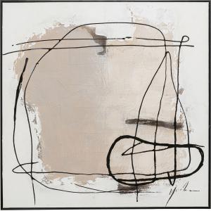 Gerahmtes Bild Dust Grau 100x100cm