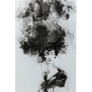 Glasbild Smokey Hair 100x150cm