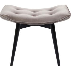 Hocker Black Vicky Velvet Grau 46x59cm