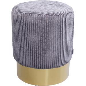 Hocker Cherry Grau Cord Brass Ø35cm