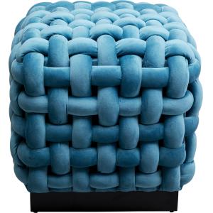 Hocker Weave Square Blau 47x47cm