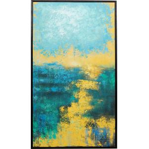 Leinwandbild Jardin Blau 125x215cm