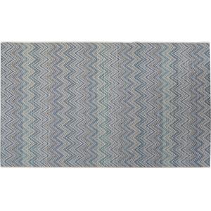 Outdoor Teppich Zigzag Blau 230x330cm