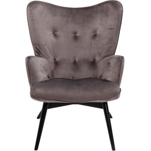 Sessel Black Vicky Velvet Grau