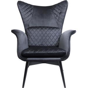 Sessel Tudor Velvet Schwarz