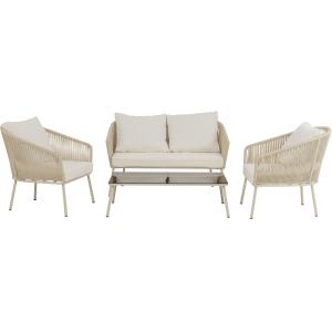 Sitzgruppe Elba Creme Quattro (4/tlg.)