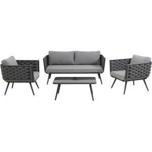 Sitzgruppe Rimini Anthracit (4/tlg.)