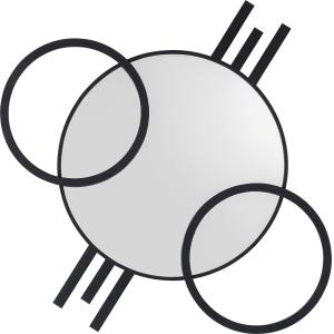 Wandspiegel Triple Circle 124x119cm