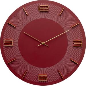 Wanduhr Leonardo Rot/Gold Ø49cm