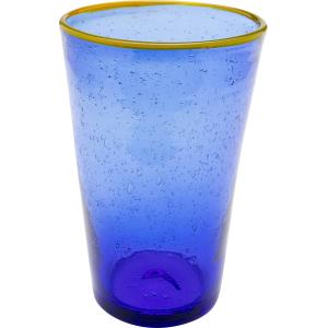 Wasserglas Bubbles Blau 14cm