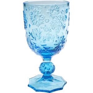 Weinglas Ice Flowers Blau