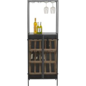 Weinregal Porto Bar Schwarz 60x170cm