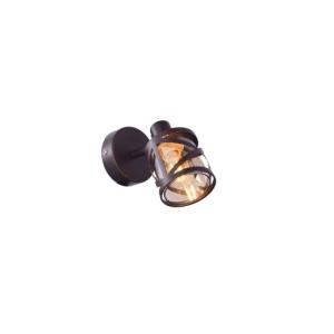 Wandspot Vintage in Kaffee rund E14 verstellbar