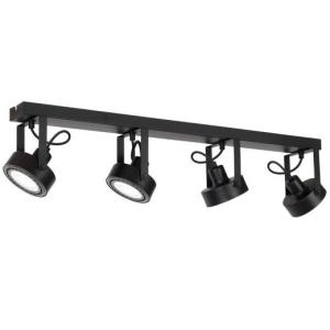 Schwarzer Deckenstrahler Retro Metall 4 flammige