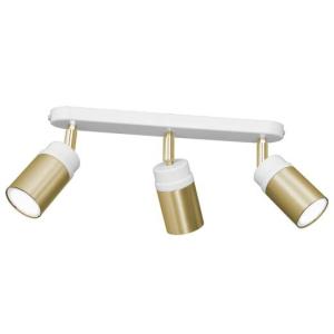 Deckenstrahler Weiß Messing 3 flammig Modern GU10