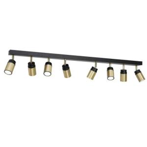 Deckenlampe Schwarz Messing 126 cm lang GU10 Spot