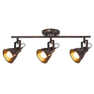 Langer Deckenspot Metall E14 schwenkbar in Braun