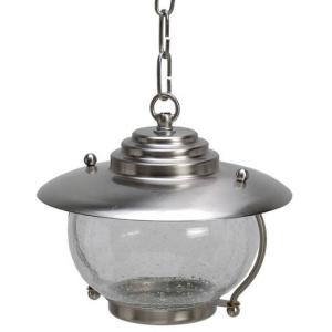Außenlampe Glas Messing in Nickel IP43 Balkon