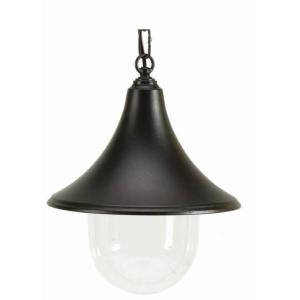 Außen Pendelleuchte Schwarz Ø25cm rund IP43 Rustikal