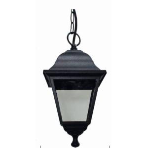 Schwarze Hängelampe Aluminium IP44 E27 Rustikal