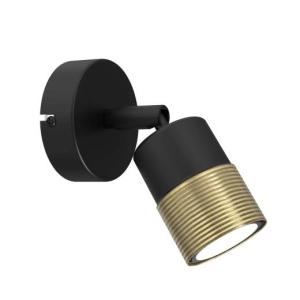 Spot Leuchte Wand Metall GU10 Schwarz Messing