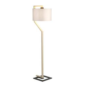 Stehlampe Modern 161 cm in Creme E27 Stahl Kunstseide