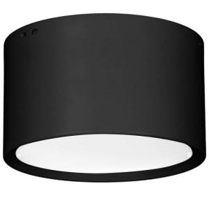 LED Deckenspot Schwarz rund 15 cm 4000 K Aufputz
