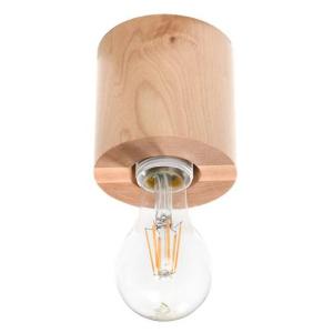 Wohnliche Deckenlampe Holz rund Ø10cm H:10cm für E27