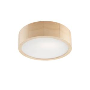 Deckenleuchte Rund Holz in Kiefer Wohnzimmer