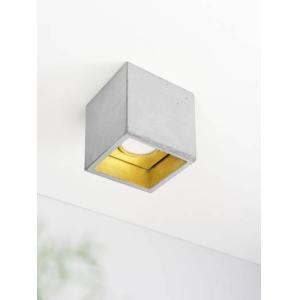 Deckenstrahler LED Spot Beton Gold eckig Handarbeit