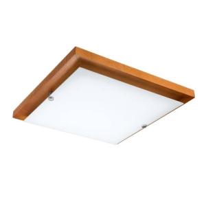 LED Deckenleuchte Holz rustikal eckig Wohnzimmer