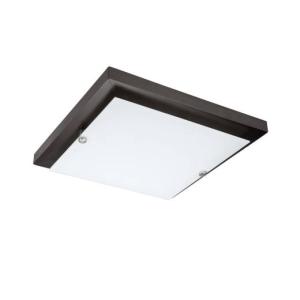 LED Deckenleuchte Braun Holz eckig Wohnzimmer