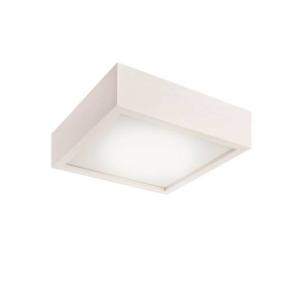 LED Deckenleuchte Weiß Holz Wohnzimmer quadratisch