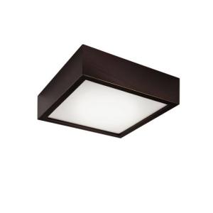 LED Deckenleuchte Wohnzimmer Braun Holz eckig