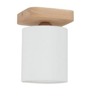 Deckenlampe Modern Stoff Schirm Holz E27 gemütlich