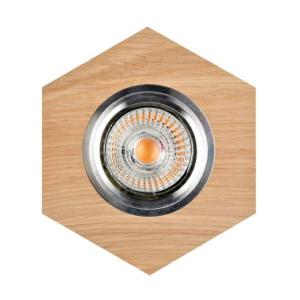 Runde Einbauleuchte Holz mit LED Ø9,5cm flexibel